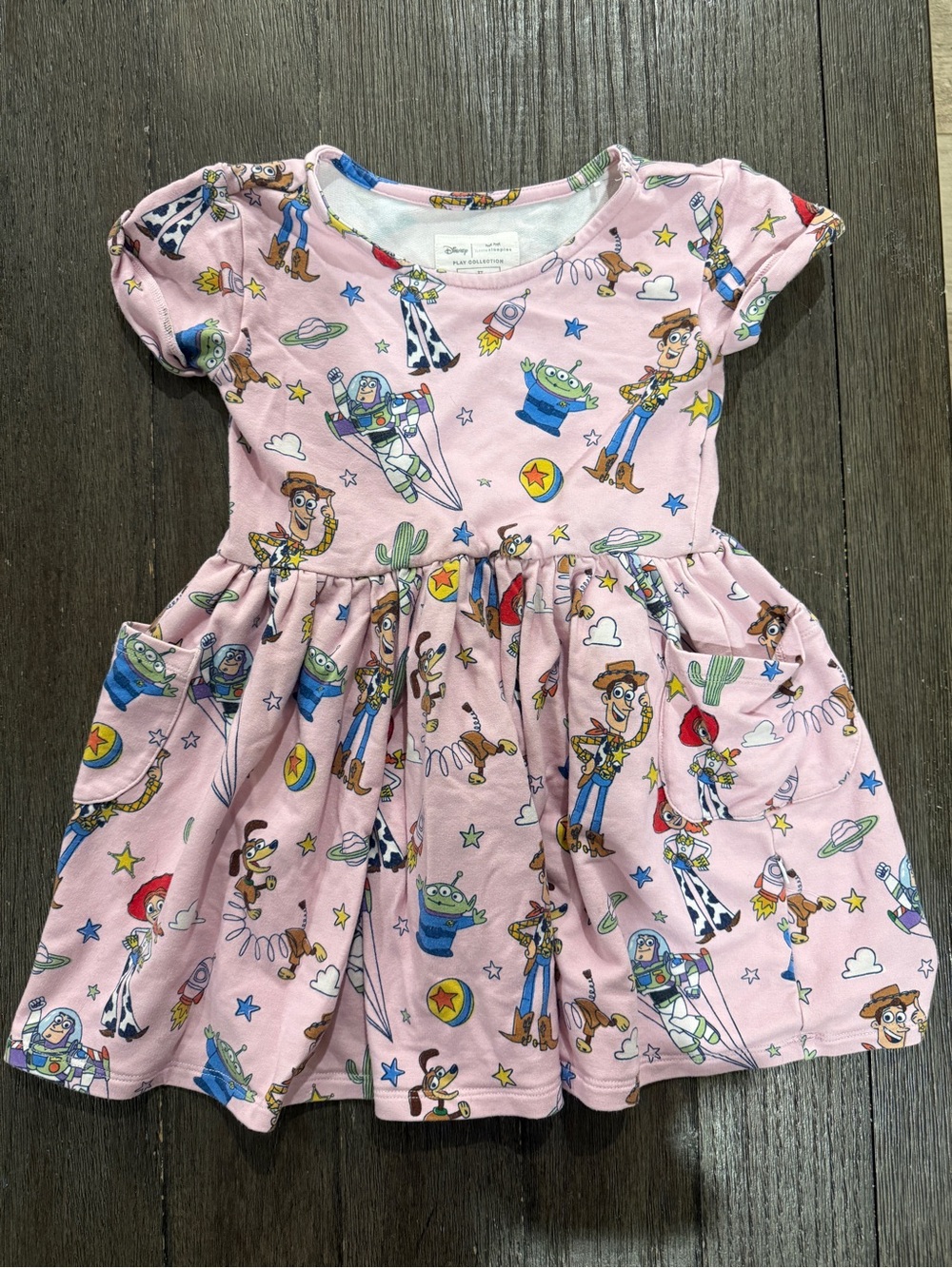Little Sleepies Disney Pixar Pink Toy Story Character Short Sleeve Dress